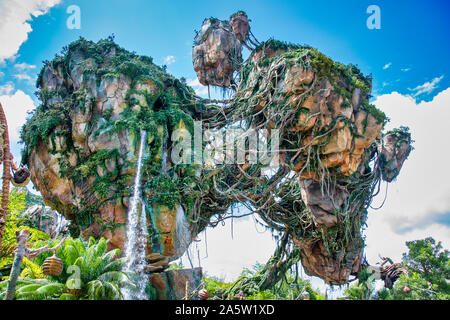 Pandora floating Islands at Avatar land in the Animal Kingdom, Disney Stock Photo
