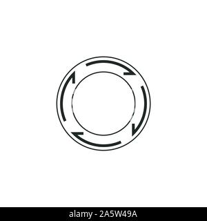 Abstract linear circle icon. Stock Vector illustration isolated on white background. Stock Vector