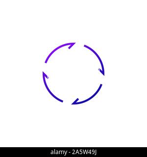 Abstract linear circle arrow icon. Stock Vector illustration isolated on white background. Stock Vector