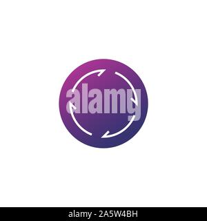 Abstract linear circle arrow icon. Stock Vector illustration isolated on white background. Stock Vector