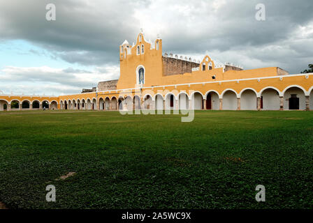 Izamal, Yucatan, Mexico: November 24, 2007: Izamal convent. Stock Photo