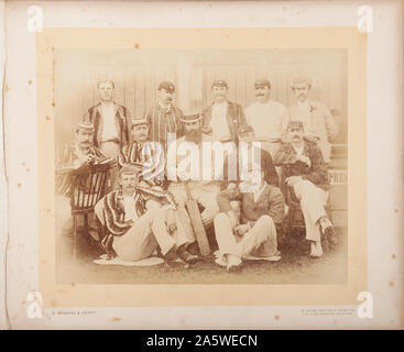 The South Of England Cricket Team 1892. The south of england X1 before their match against the North X1 during the Hastings Cricket Festival. Stock Photo