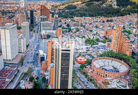 Skyline, downtown, Bogota, Colombia Stock Photo