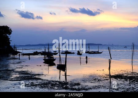 Wonderful Coastlines - inhabited areas, Indonesia Riau Islands Batam Nongsa Stock Photo