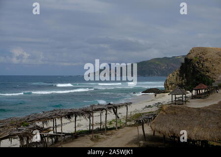 Wonderful Coastlines - inhabited areas, Indonesia Lombok Stock Photo