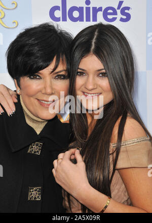 LOS ANGELES, CA. March 18, 2012: Kris Jenner & daughter Kylie Jenner at the world premiere of 'Mirror Mirror' at Grauman's Chinese Theatre, Hollywood. © 2012 Paul Smith / Featureflash Stock Photo