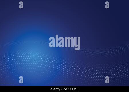Abstract Blue Halftone Pattern Background Stock Vector