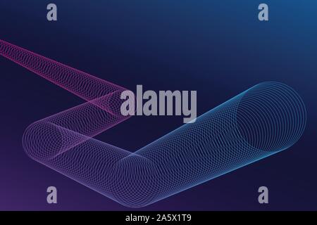 Abstract geometric background with dynamic Circle line. Vector illustration template for design. Stock Vector