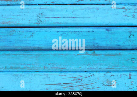 The surface of the nailed boards painted in blue. Background picture Stock Photo