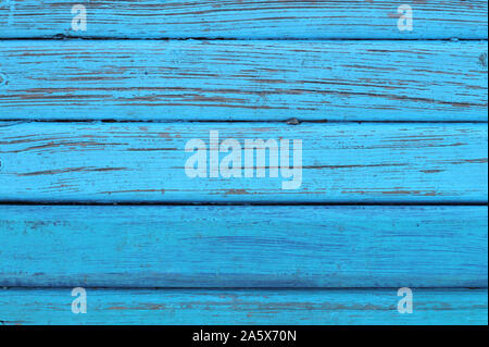 The surface of the nailed boards painted in blue. Background picture Stock Photo