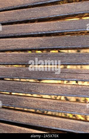 The surface of the nailed boards painted in brown. Background picture Stock Photo