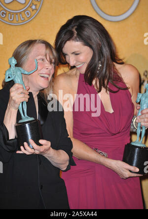 LOS ANGELES, CA. January 29, 2012: Sissy Spacek (left) & Mary Steenburgen at the 17th Annual Screen Actors Guild Awards at the Shrine Auditorium, Los Angeles. © 2012 Paul Smith / Featureflash Stock Photo