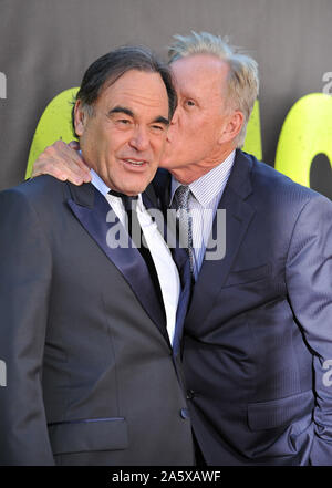LOS ANGELES, CA. June 25, 2012: Director Oliver Stone (left) & James Woods at the world premiere of Stone's new movie  'Savages' at Mann Village Theatre, Westwood. © 2012 Paul Smith / Featureflash Stock Photo