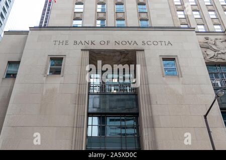 Front of The Bank of Nova Scotia headquarters in downtown Toronto. Stock Photo