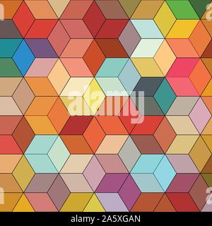 Abstract background with colorful hex polygons Stock Vector
