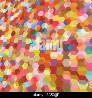 Abstract background with colorful hex polygons Stock Vector
