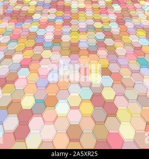 Abstract background with colorful hex polygons Stock Vector