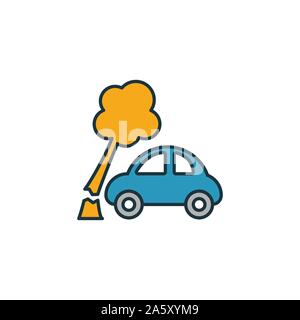 Accident Insurance icon set. Four elements in diferent styles from insurance icons collection. Creative accident insurance icons filled, outline Stock Vector
