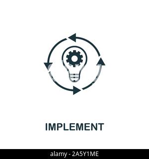 Implement vector icon symbol. Creative sign from business administration icons collection. Filled flat Implement icon for computer and mobile Stock Vector