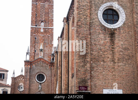 Italy, Veneto, Venice, Santa Maria Gloriosa dei Frari Church Stock Photo