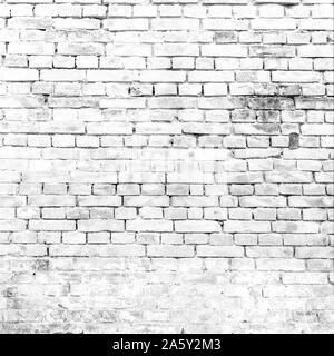 Loft styled white brick wall background Stock Photo
