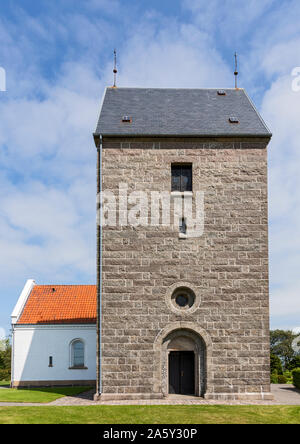 Bornholm, Ruts Kirke, Kirchturm Stock Photo