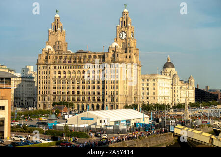 The royal liver building. Liverpool England  uk Stock Photo