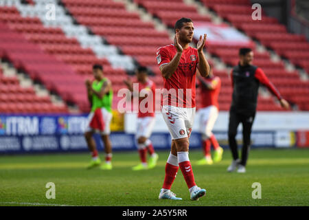 19th October 2019, The Valley, London, England; Sky Bet Championship, Charlton Athletic v Derby County :Tomer Hemed (26) of Charlton Credit: Phil Westlake/News Images Stock Photo