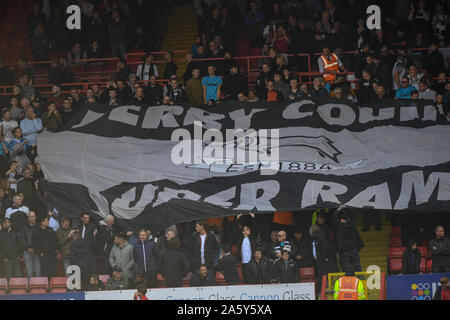 19th October 2019, The Valley, London, England; Sky Bet Championship, Charlton Athletic v Derby County : derby fans Credit: Phil Westlake/News Images Stock Photo