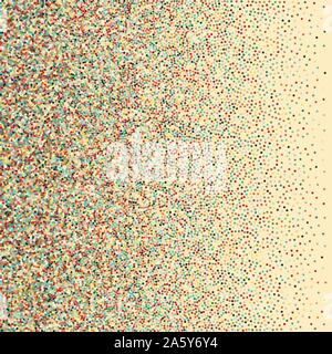 Flat colored ornament with retro halftone dots Stock Vector