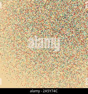 Flat colored ornament with retro halftone dots Stock Vector