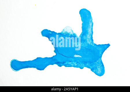 Abstract art watercolor splash watercolor drop on over white background Stock Photo