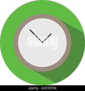 Icon of a clock in flat style. Vector illustration. Stock Vector