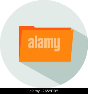 Icon of a folder in flat style. Vector illustration. School or office concept. Stock Vector