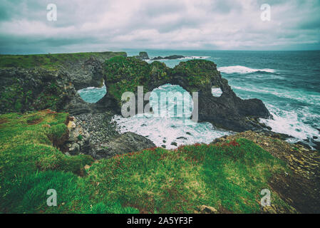 Gatklettur Arch, Iceland Stock Photo