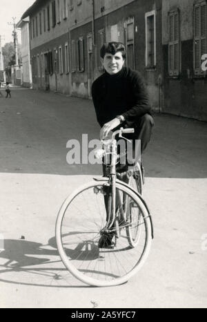 Italy, young migrants from Sicily to northern Italy, 60's Stock Photo