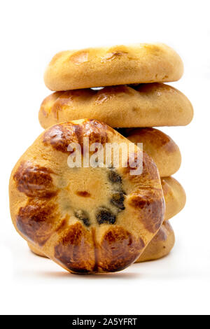 Iranian cookie with dates paste on a white background Stock Photo
