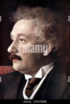 Albert Einstein (1879-1955) German-Swiss-American mathematician and physicist. Tinted photograph c1925