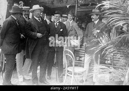 President Theodore Roosevelt (1858-1919) in Rio de Janeiro, Brazil before the Roosevelt-Rondon Scientific Expedition to the Amazon River which began in 1913 Stock Photo