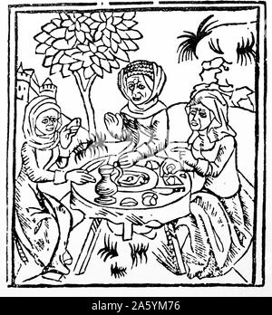 Ulrich Molitor ( c. 1442, died 1507) legal scholar. He wrote an early treatise on witchcraft, De Lamiis et Pythonicis Mulieribus (Of Witches and Diviner Women), published in 1489 Stock Photo