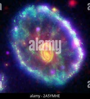 This False-color Composite Image Shows The Cartwheel Galaxy. Hubble 