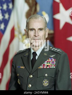 John William Vessey, Jr. (born June 29, 1922) is a retired United States Army general. He served as the tenth Chairman of the Joint Chiefs of Staff from June 18, 1982 to September 30, 1985. Stock Photo