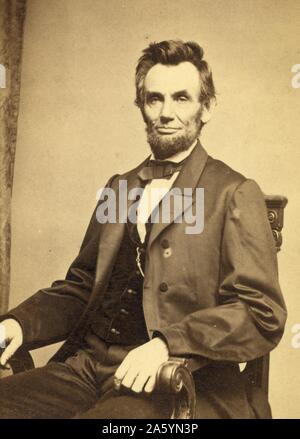 President Abraham Lincoln 1864 . 16th President of the United States of America. Stock Photo