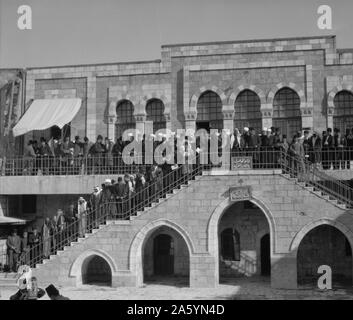 Arab Protest Delegations, Demonstrations and Strikes 1929. His Eminence the Grand Mufti of Jerusalem. Haj Amin Effendi el-Husseini Stock Photo