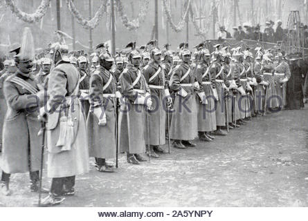 Parade of the German guard in Grodno, 1918 Stock Photo - Alamy