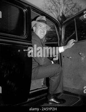 Washington, D.C., Nov. 18. Representative-elect, James Fay of New York, who defeated John J. O'Conner, New Deal critic, leaving the White House today after a call on President Roosevelt. 1938 Stock Photo