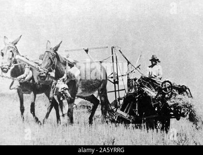 Spanish farm workers in the countryside in 1936 Stock Photo