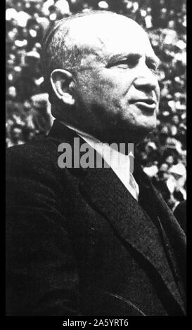 Francisco Largo Caballero (1869 – 1946) Spanish politician and trade unionist. He was one of the historic leaders of the Spanish Socialist Workers' Party (PSOE) and of the Workers' General Union (UGT). In 1936 and 1937 Caballero served as the Prime Minister of the Second Spanish Republic during the Spanish Civil War. Stock Photo