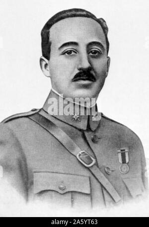 1931 photograph of Francisco Franco 1892-1975. Nationalist leader of Spain 1936-1975 Stock Photo