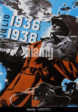 Propaganda poster during the Spanish Civil War Stock Photo